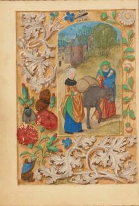 Huida a Egipto. Maestro del Libro de oraciones de Dresde Fol.114v, c.1485 J. Paul Getty Museum